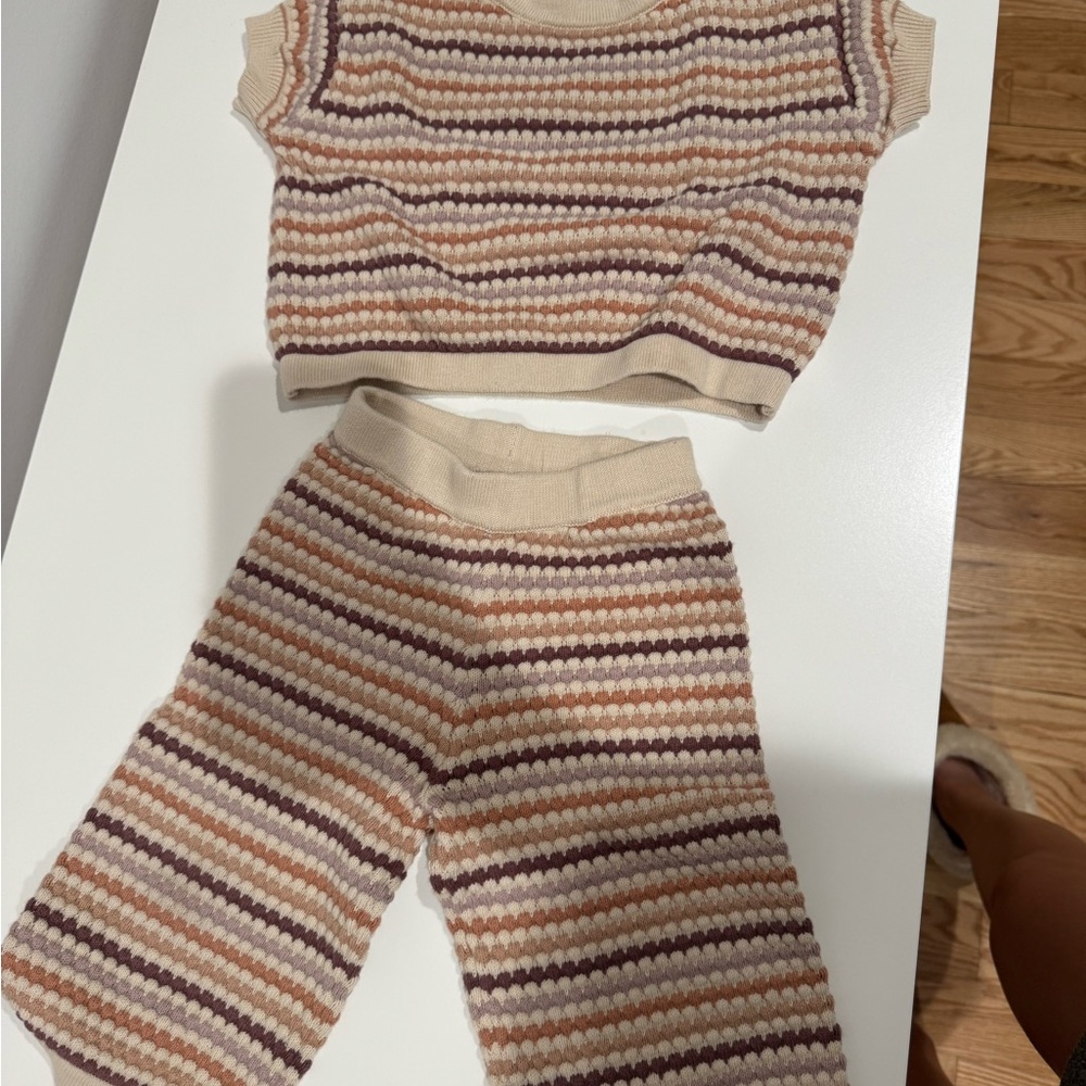 Rylee + Cru Kids Matching Set in Cream, Brown, and Tan